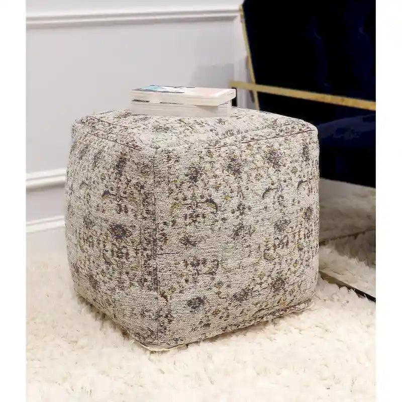 Pasargad Home Grandcanyon pouf premium en coton, taupe