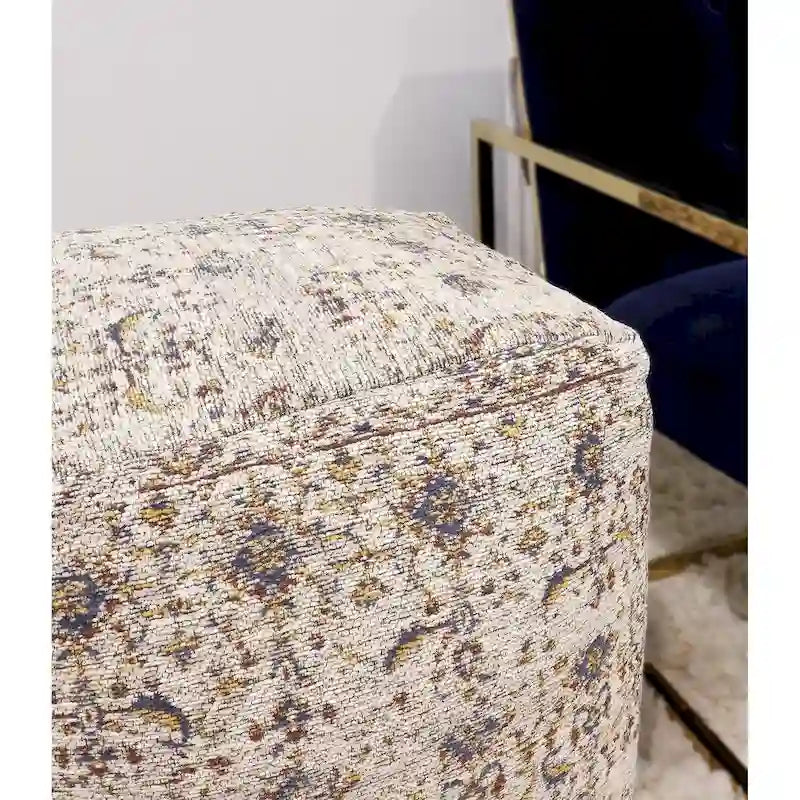 Pouf Pasargad Home Grandcanyon en Coton Premium, Taupe