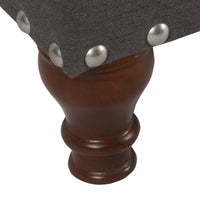 Banc de rangement capitonné en lin Raush Copper Grove