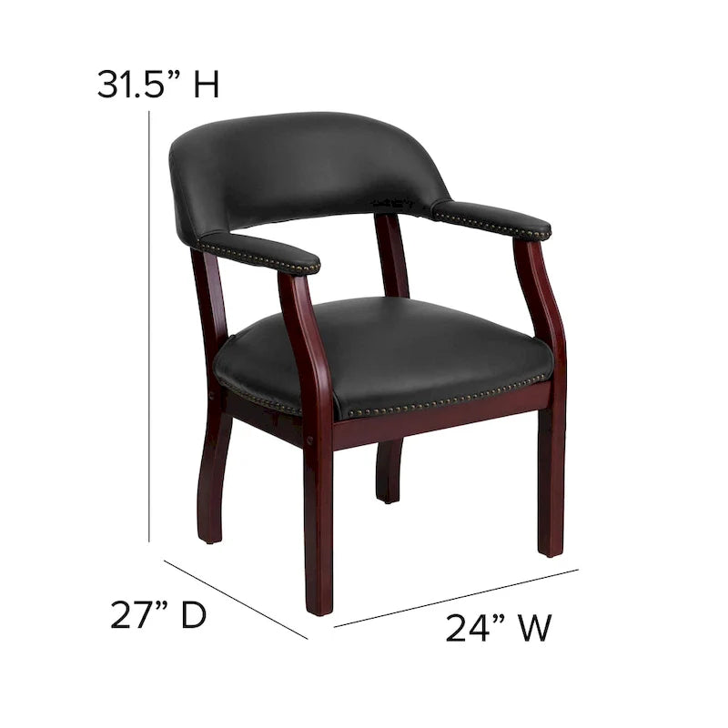 Chaise de conférence avec bande cloutée décorative