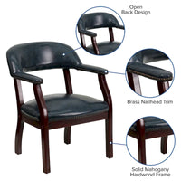 Chaise de conférence avec bande cloutée décorative