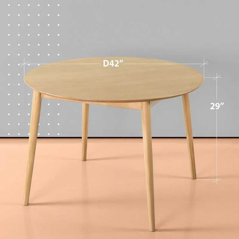 Table de salle à manger Priage by ZINUS 42 po en bois de style Mid-Century - Marron
