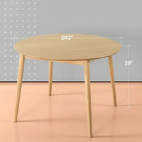 Table de salle à manger Priage by ZINUS 42 po en bois de style Mid-Century - Marron