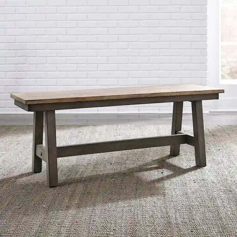 Banc sans dossier Lindsey Farm gris et grès