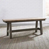 Banc sans dossier Lindsey Farm gris et grès