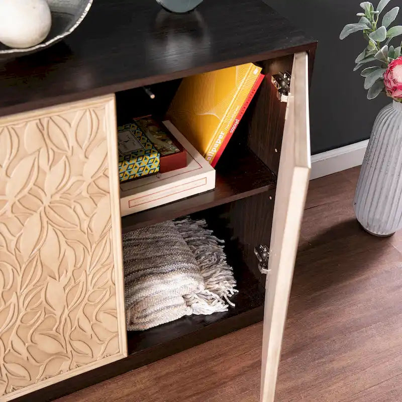 Meuble de rangement transitionnel Elinda en bois brun de SEI Furniture