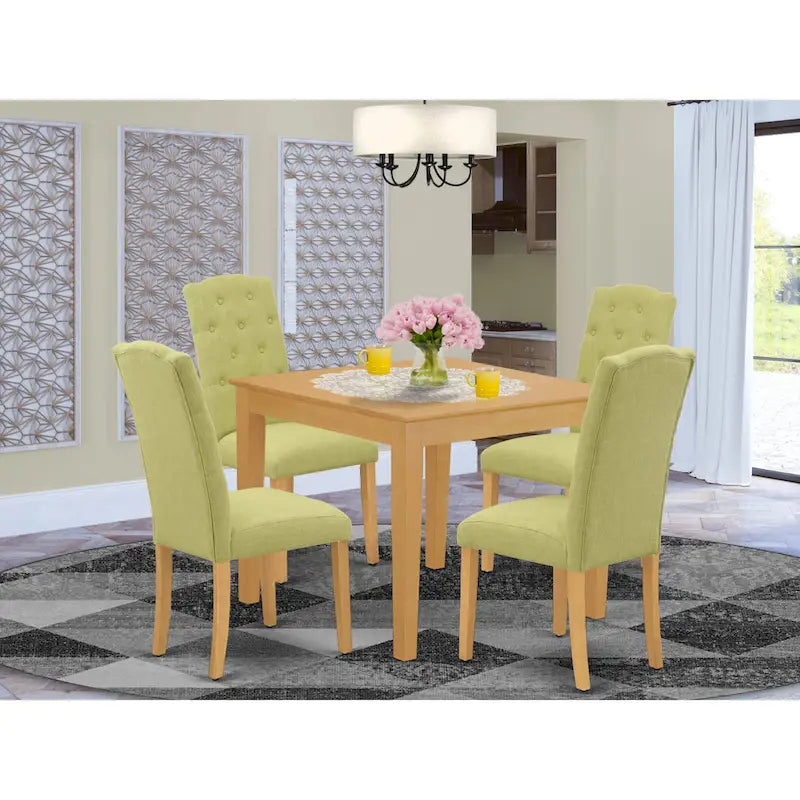 East West Furniture – Ensemble de salle à manger – Une table de salle à manger et des chaises de salle à manger – (Option finition et pièces)
