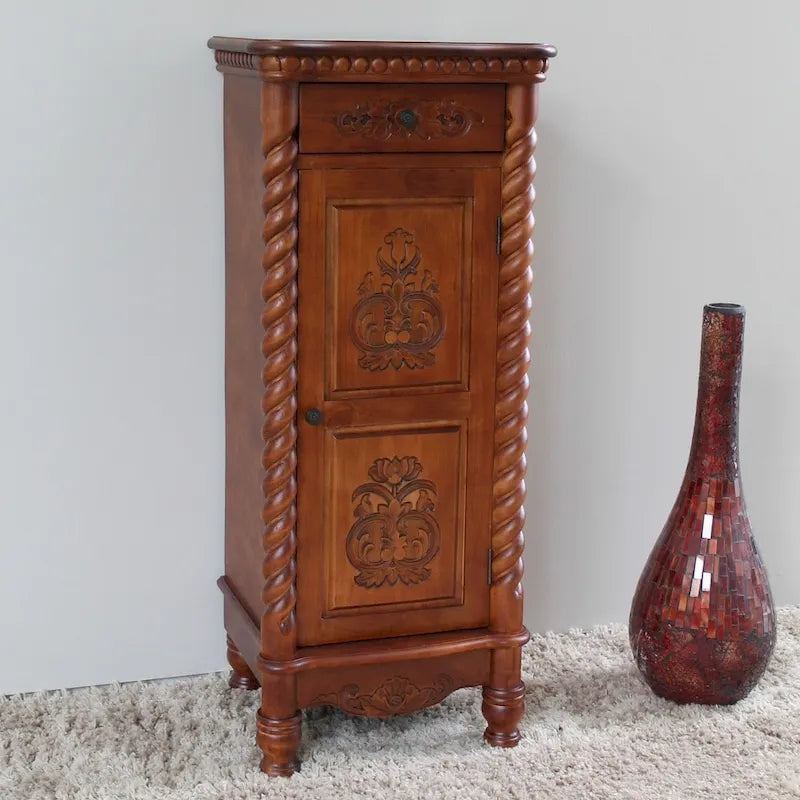 Meuble de téléphone en bois sculpté Windsor