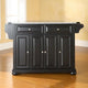 Îlot de cuisine Crosley Alexandria avec plateau en granit massif noir - 51,5 L x 18 P x 34 H