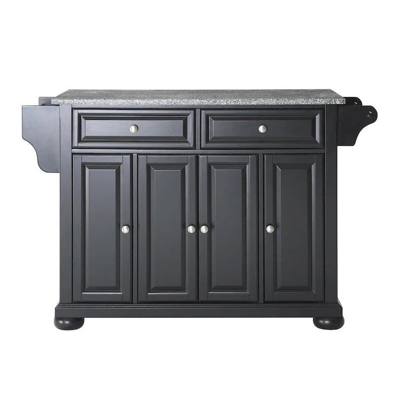 Îlot de cuisine Crosley Alexandria avec plateau en granit massif noir - 51,5 L x 18 P x 34 H