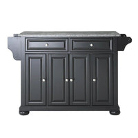 Îlot de cuisine Crosley Alexandria avec plateau en granit massif noir - 51,5 L x 18 P x 34 H