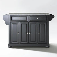 Îlot de cuisine Crosley Alexandria avec plateau en granit massif noir - 51,5 L x 18 P x 34 H