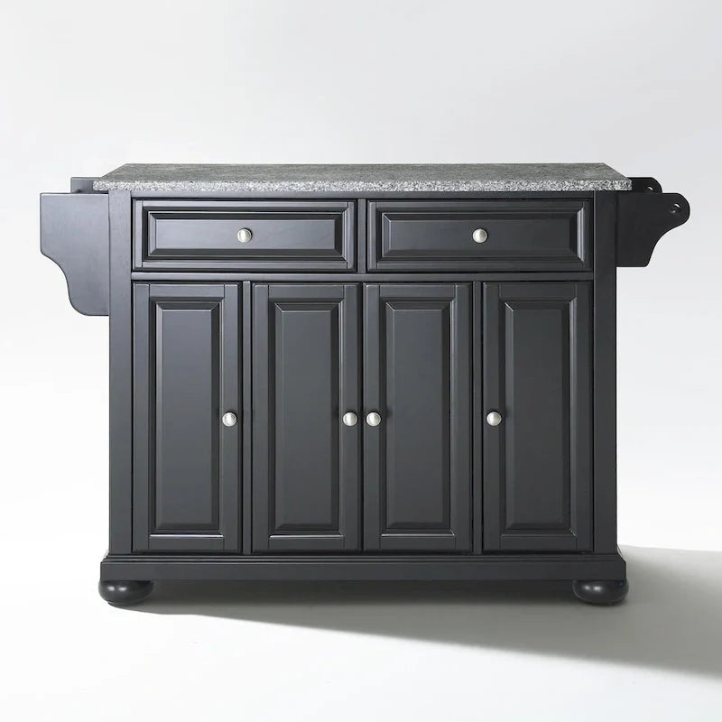 Îlot de cuisine Crosley Alexandria avec plateau en granit massif noir - 51,5 L x 18 P x 34 H