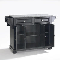 Îlot de cuisine Crosley Alexandria avec plateau en granit massif noir - 51,5 L x 18 P x 34 H