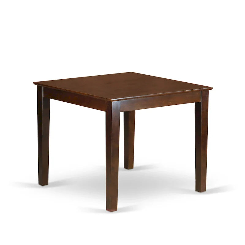 Ensemble de table de salle à manger East West Furniture comprenant une table de cuisine carrée et des chaises, acajou
