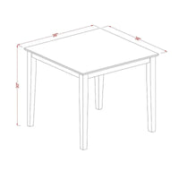 Ensemble de table de salle à manger East West Furniture comprenant une table de cuisine carrée et des chaises, acajou