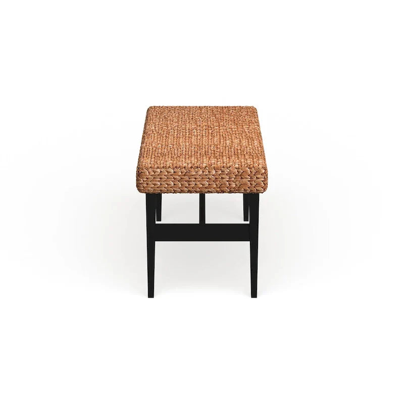 Banc tissé naturel SEI Furniture Terraza noir