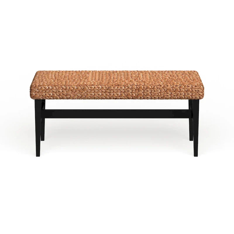 Banc tissé naturel SEI Furniture Terraza noir