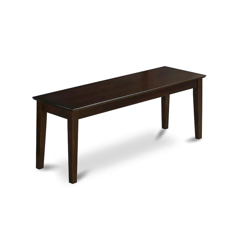 East West Furniture Capri Banc de salle à manger avec assise en bois, 51x15x18 pouces, (options de finition)