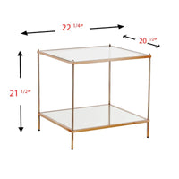 Table d'appoint Glam en verre SEI Furniture Grant