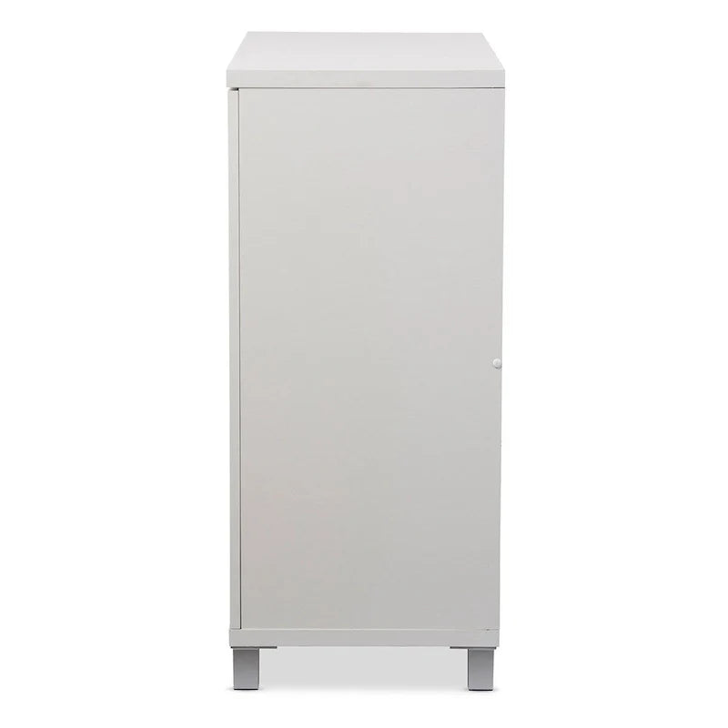 Buffet de rangement contemporain en bois blanc Marcy Baxton Studio