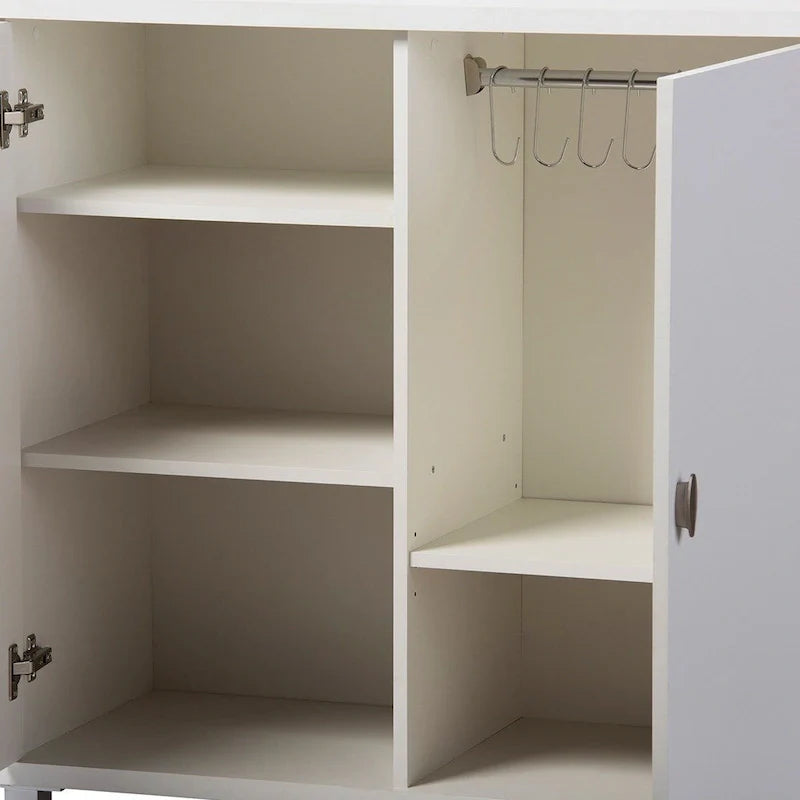 Buffet de rangement contemporain en bois blanc Marcy Baxton Studio