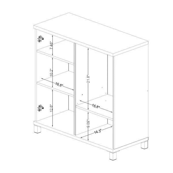 Buffet de rangement contemporain en bois blanc Marcy Baxton Studio