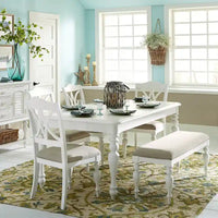 Ensemble de salle à manger rectangulaire 6 pièces Summer House Oyster White