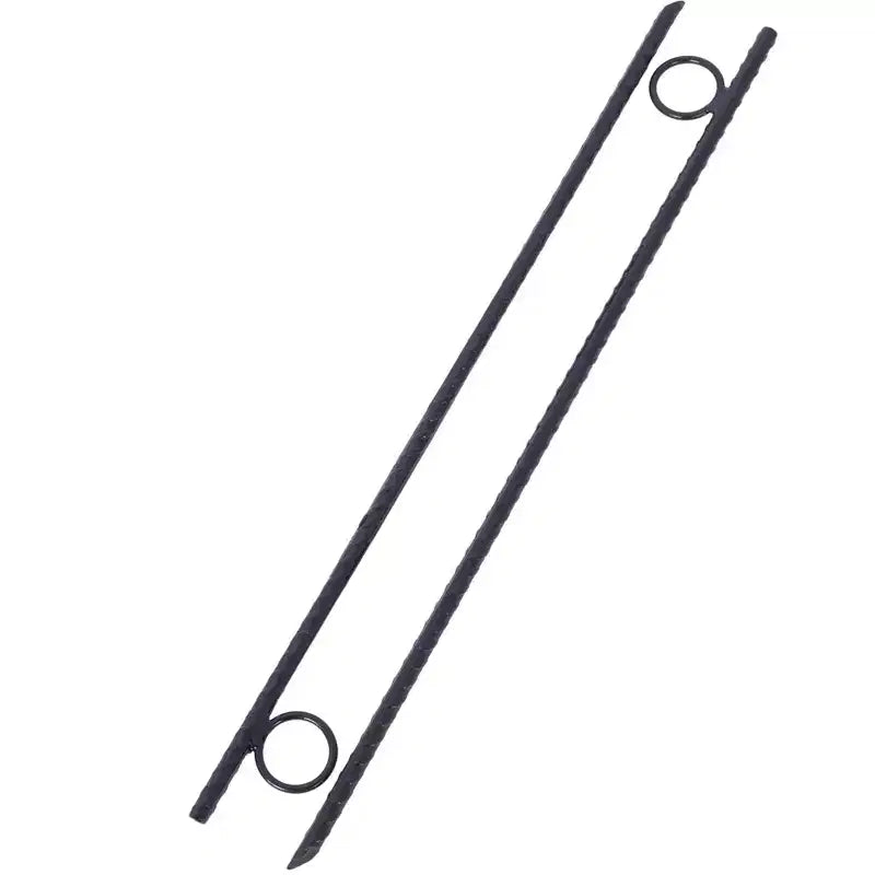 Tuteurs de jardin, tuteurs de plantes avec 1 boucle robuste, acier 3/8, extrémités inclinées, piquets de tente antidérapants pour campings et auvents