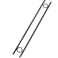 Tuteurs de jardin, tuteurs de plantes avec 1 boucle robuste, acier 3/8, extrémités inclinées, piquets de tente antidérapants pour campings et auvents