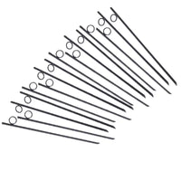 Tuteurs de jardin, tuteurs de plantes avec 1 boucle robuste, acier 3/8, extrémités inclinées, piquets de tente antidérapants pour campings et auvents