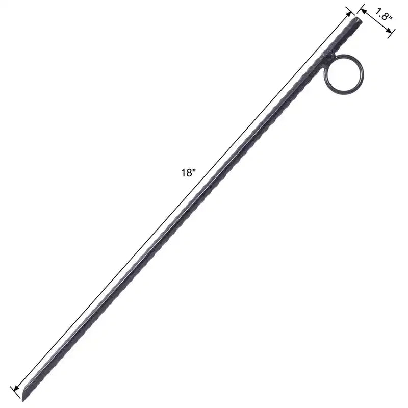 Tuteurs de jardin, tuteurs de plantes avec 1 boucle robuste, acier 3/8, extrémités inclinées, piquets de tente antidérapants pour campings et auvents