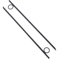 Tuteurs de jardin, tuteurs de plantes avec 1 boucle robuste, acier 3/8, extrémités inclinées, piquets de tente antidérapants pour campings et auvents