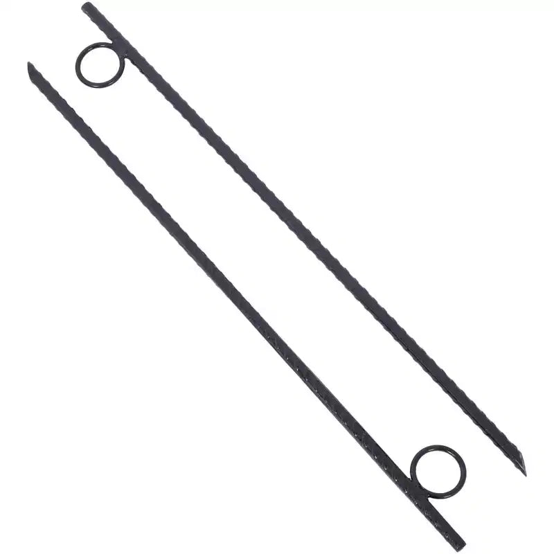Tuteurs de jardin, tuteurs de plantes avec 1 boucle robuste, acier 3/8, extrémités inclinées, piquets de tente antidérapants pour campings et auvents