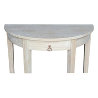 Table demi-lune inachevée en parawood massif