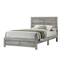 Jan Ensemble de chambre plateforme rustique gris 6 pièces