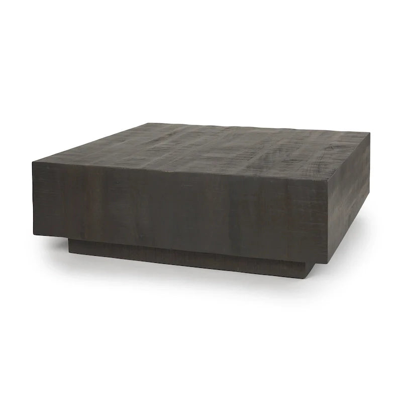 Table basse carrée flottante en bois massif Hayden