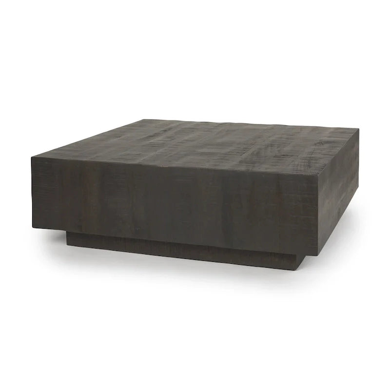 Table basse carrée flottante en bois massif Hayden