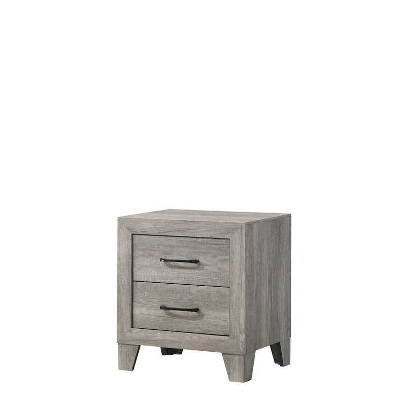 Ensemble de chambre plateforme rustique gris Jan 3 pièces