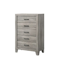 Ensemble de chambre plateforme rustique gris Jan 3 pièces