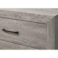 Ensemble de chambre plateforme rustique gris Jan 3 pièces