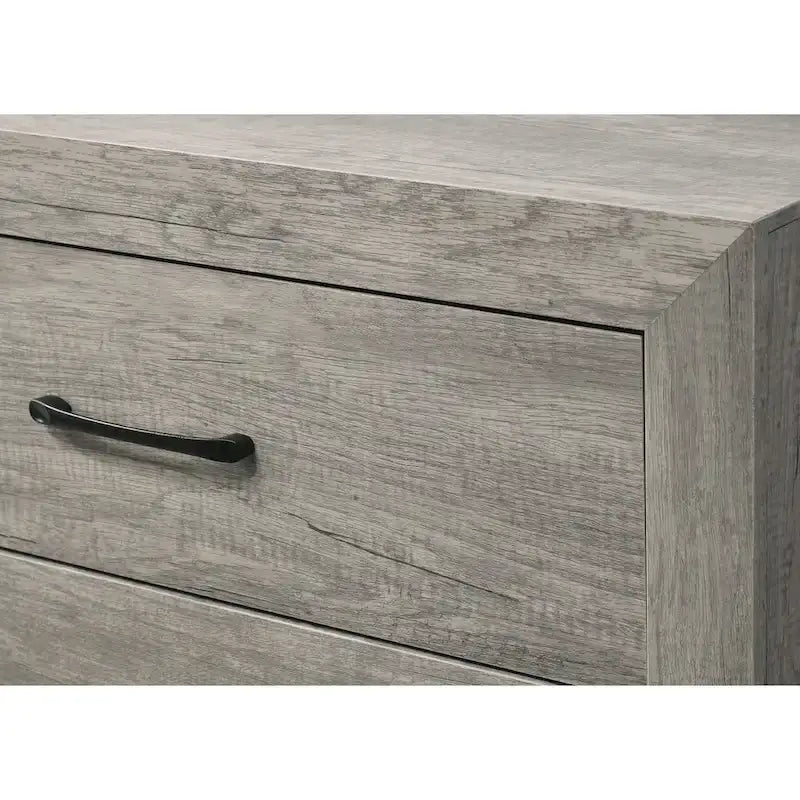Ensemble de chambre plateforme rustique gris Jan 3 pièces