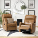 Lot de 2 Fauteuils Inclinables Pivotants à Bascule FrancoModern en Cuir Véritable avec Clous Décoratifs par HULALA HOME