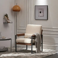 Chaise de loisirs moderne à armature en fer simple