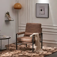Chaise de loisirs moderne à armature en fer simple