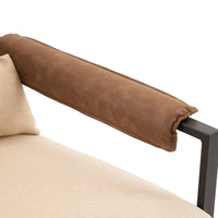 Chaise de loisirs moderne à armature en fer simple