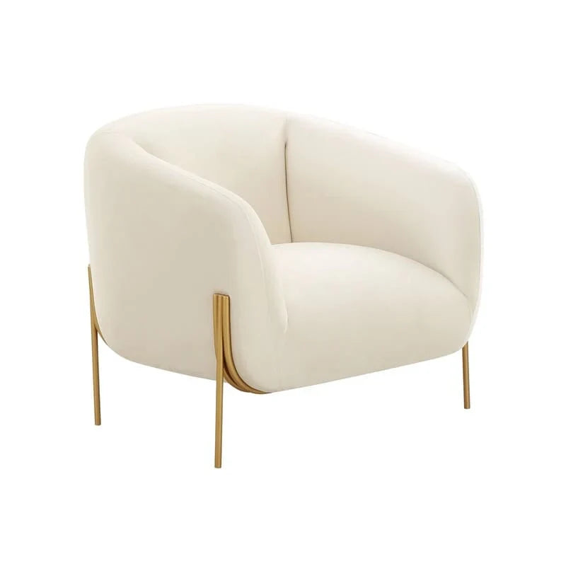 Fauteuil d'appoint en velours Kandra