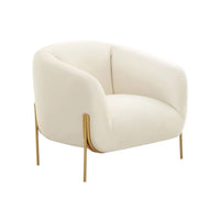 Fauteuil d'appoint en velours Kandra