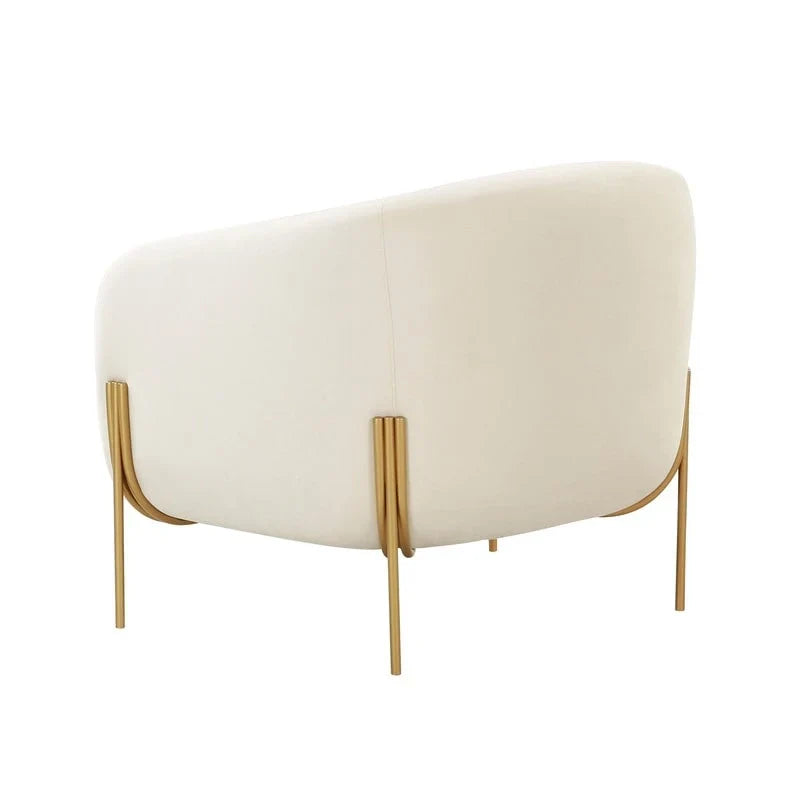 Fauteuil d'appoint en velours Kandra