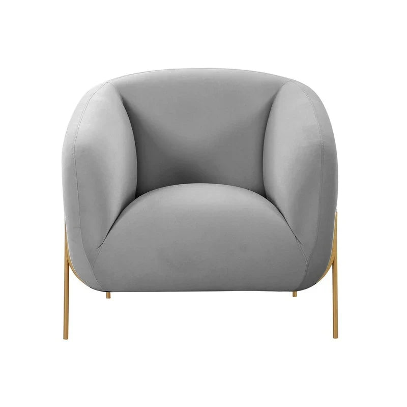 Fauteuil d'appoint en velours Kandra